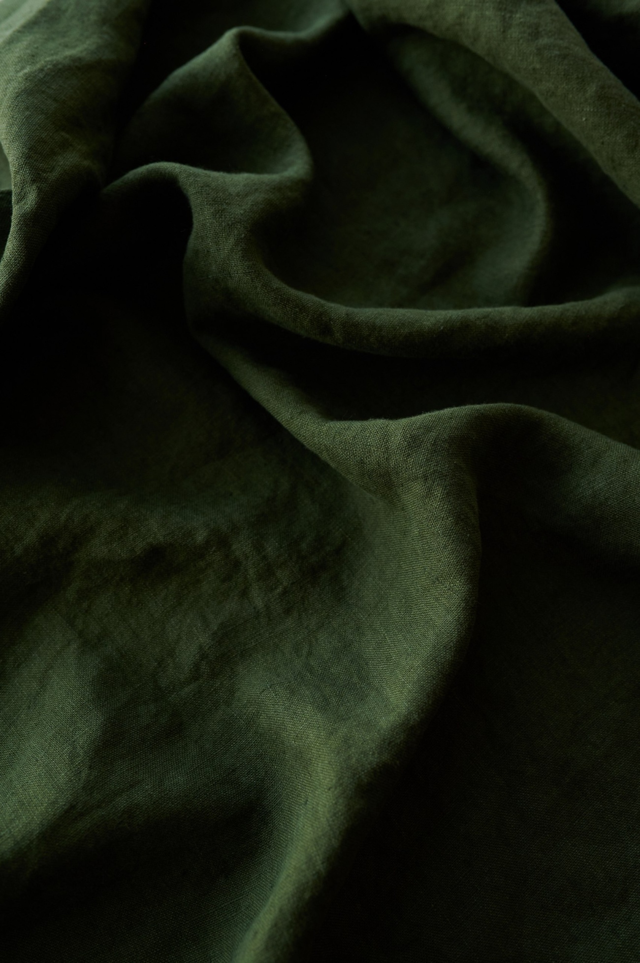 GREEN LINEN FABRIC