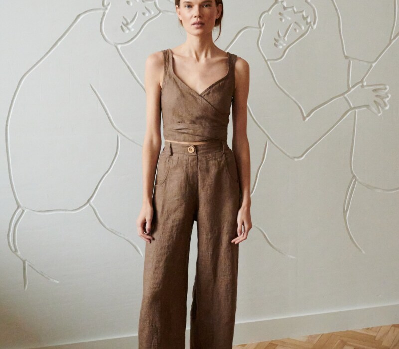 tapered barrel wide leg oversized pants