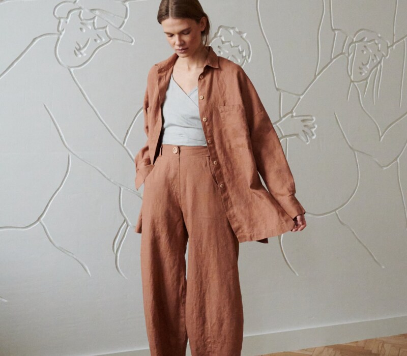 flowy oversized summer button down with pockets